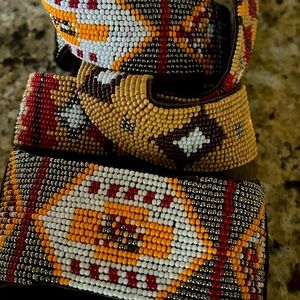 Laid Back London Mauri hand beaded sandal.